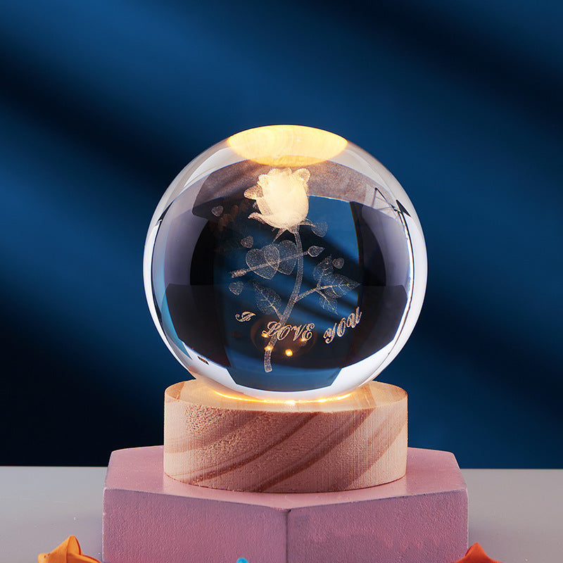 3D-Kristall-LED-Tischleuchte