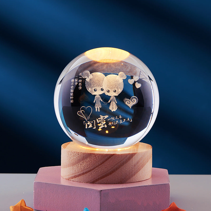 3D-Kristall-LED-Tischleuchte