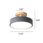 Deckenleuchte Holz Acryl 30 cm LED flach für Schlafzimmer Flur