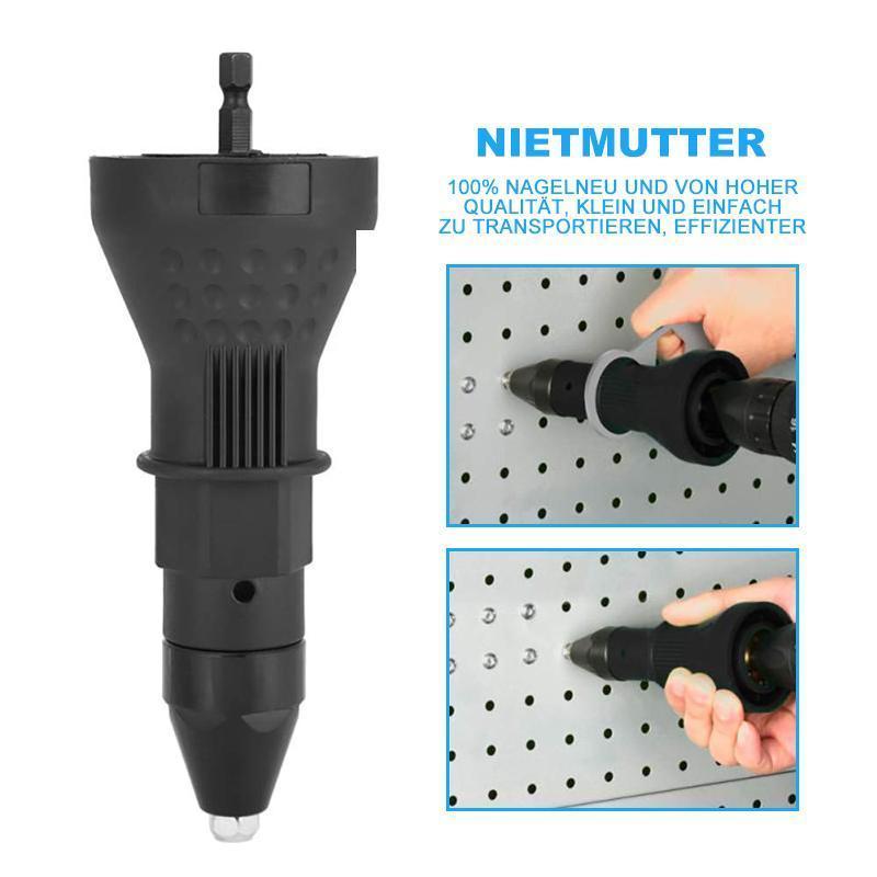 Abnehmbarer Nietpistolen-Bohreradapter