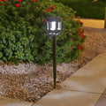 4er-Set moderne schwarze Solar-LED-Wegleuchten
