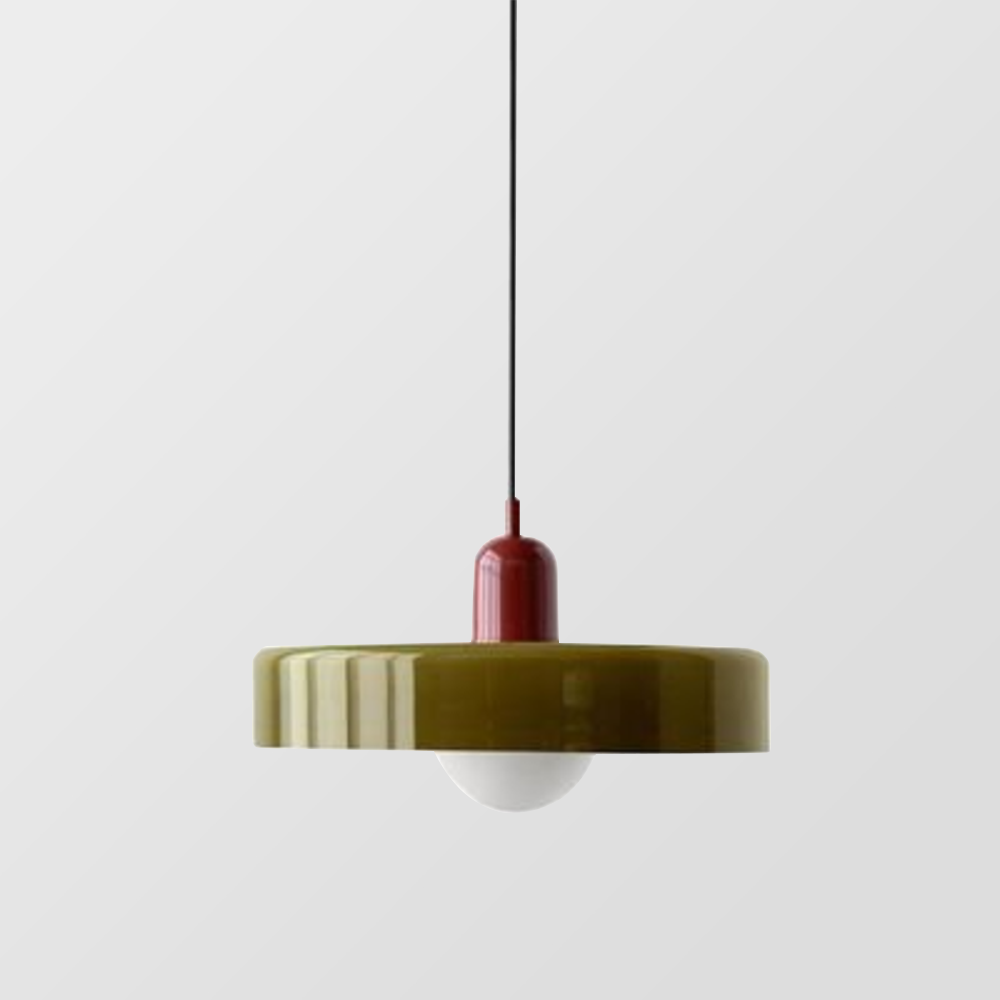 Bunte Pendelleuchte im Bauhaus-Stil - StiloGlas