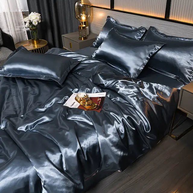 Luxury Solid Satin Duvet Cover