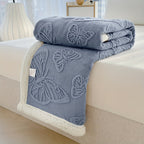 Soft Fleece Blanket with Butterfly Design