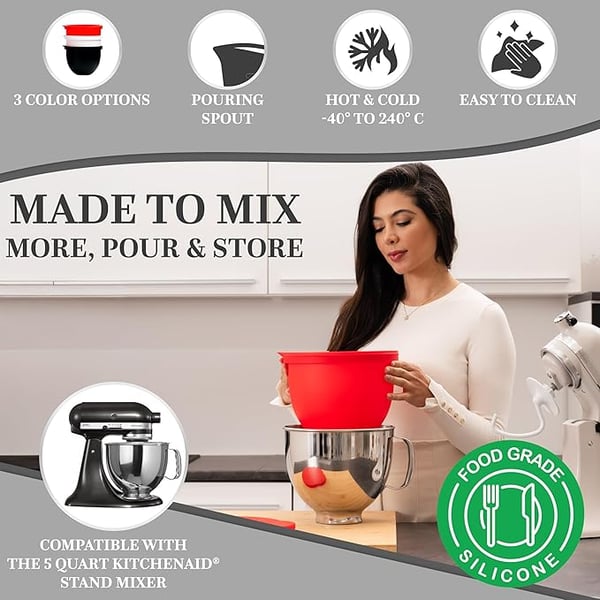 FlexiMix Silikoneinlage für KitchenAid Kippkopf-Küchenmaschinen