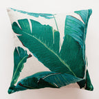 Tropical Leaf Print Decorative Pillow