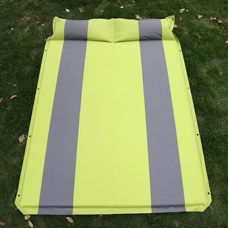 Selbstaufblasende Doppel-Campingmatte mit integriertem Kopfkissen