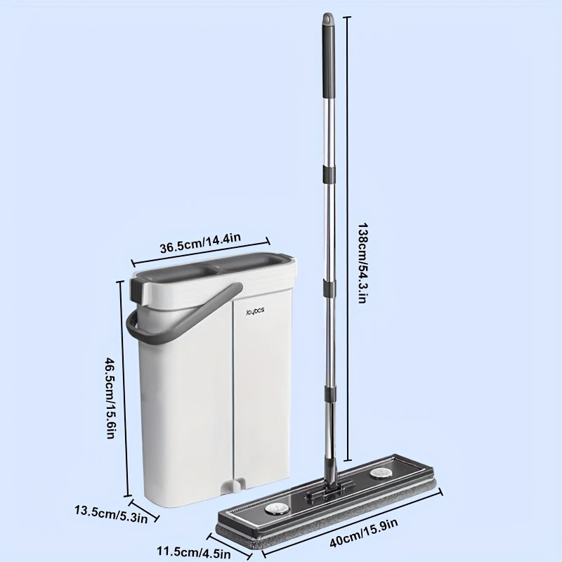 Flachmopp-Set mit Eimer und Auswringsystem