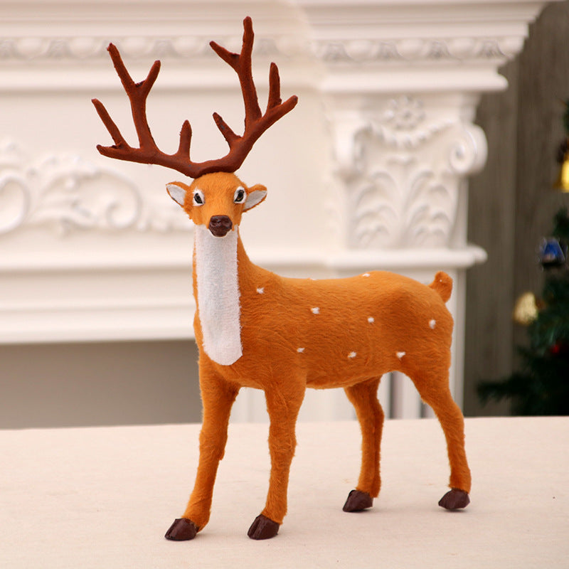 Decorative Plush Reindeer Figurines