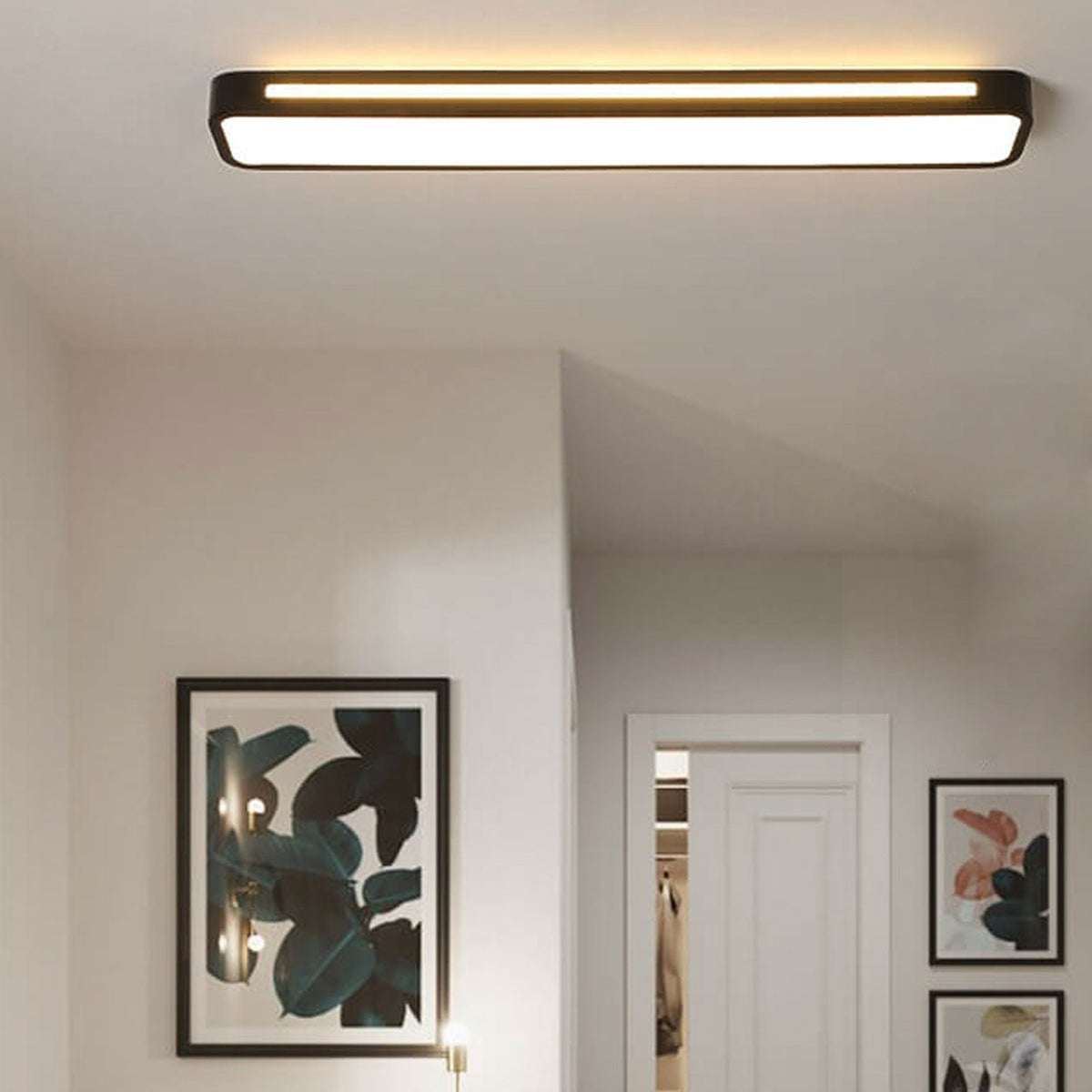 Deckenleuchte Acryl LED 48 cm flach für Flur Schlafzimmer modern
