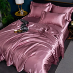 Soft and Breathable Silk-Look Duvet Cover Set