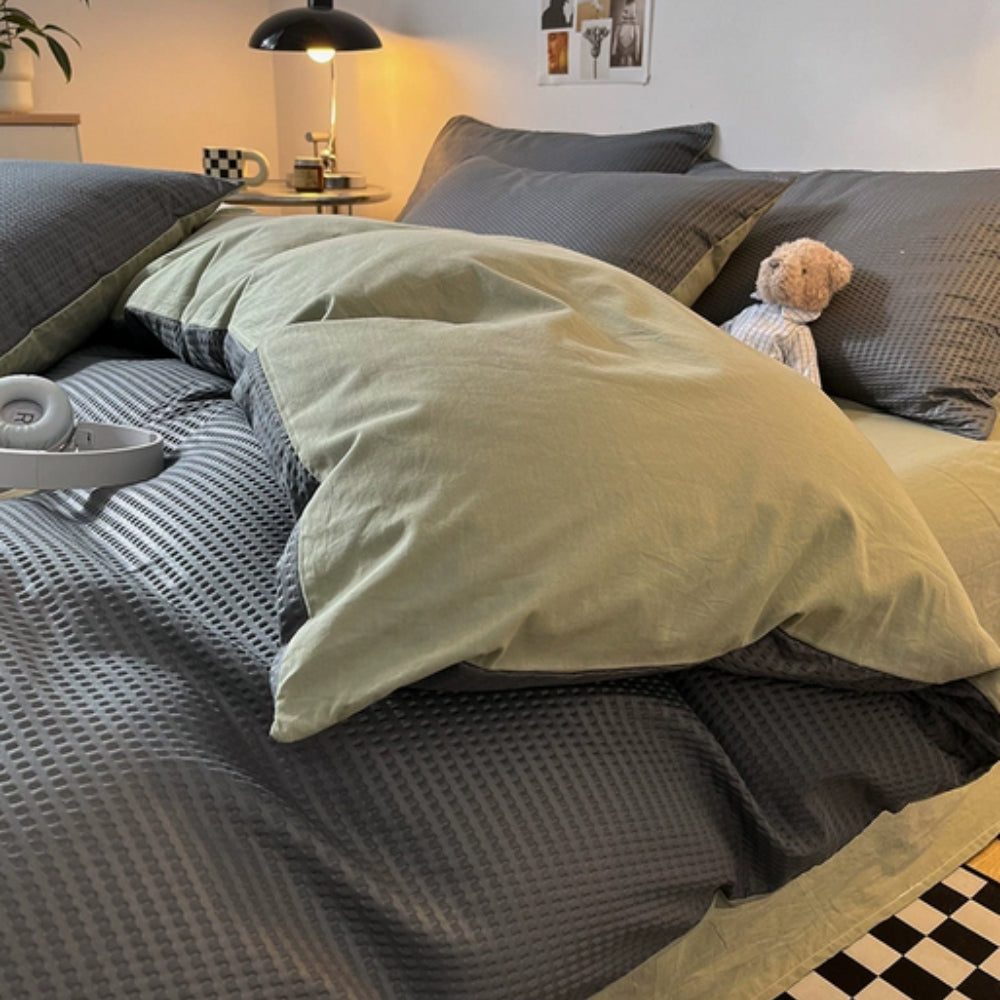 Beaumont Waffle Duvet Set