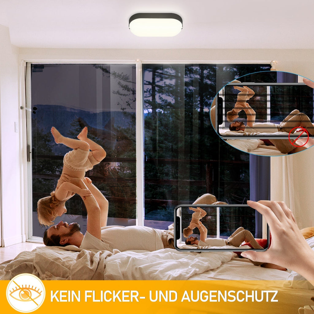 15W LED Feuchtraumleuchte IP54 2 Stück