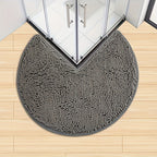 LuxeChen Round Chenille Bath Mat