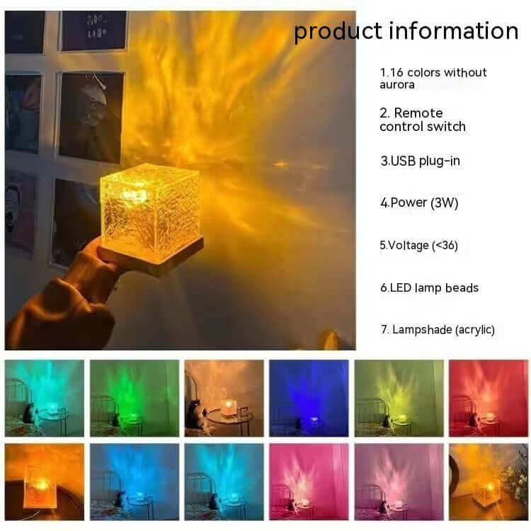 16 Farben LED Wasserwellen-Projektionslampe mit Fernbedienung