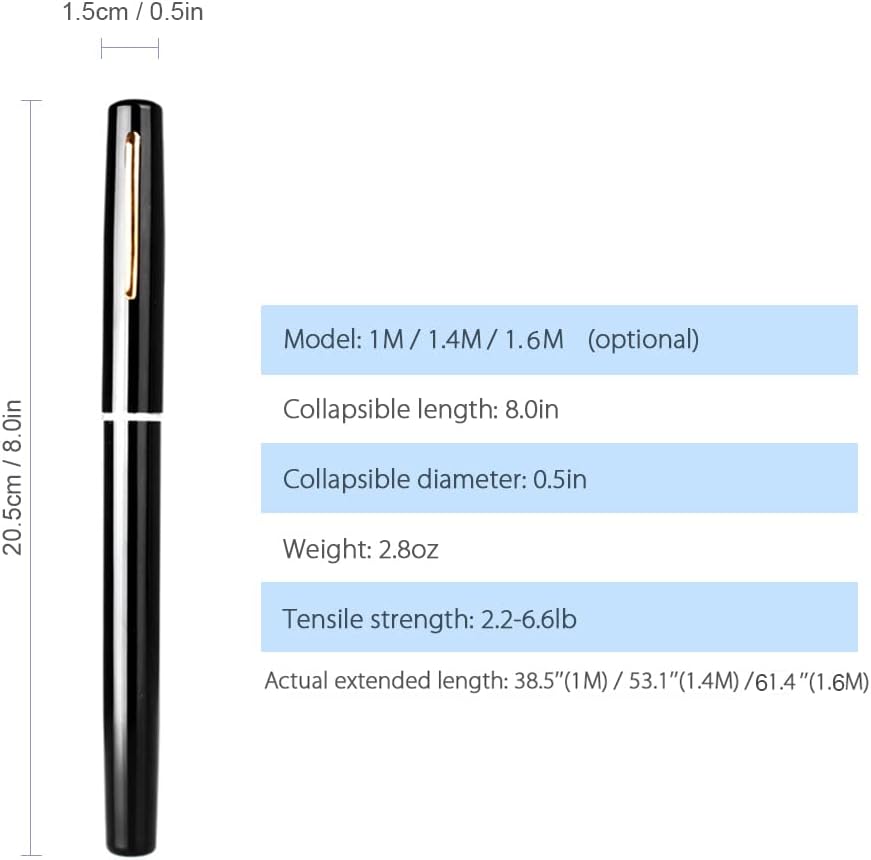 Kompakte Stift-Angelrute mit Rolle