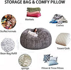 Großer 150 cm flauschiger Kunstfell-Sitzsack-Bezug – Lounge-Sofa (nur Bezug)