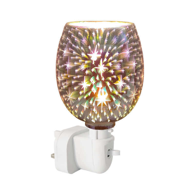3D-Glas-Aromatherapie-Wachsschmelzlampe als Nachtlicht