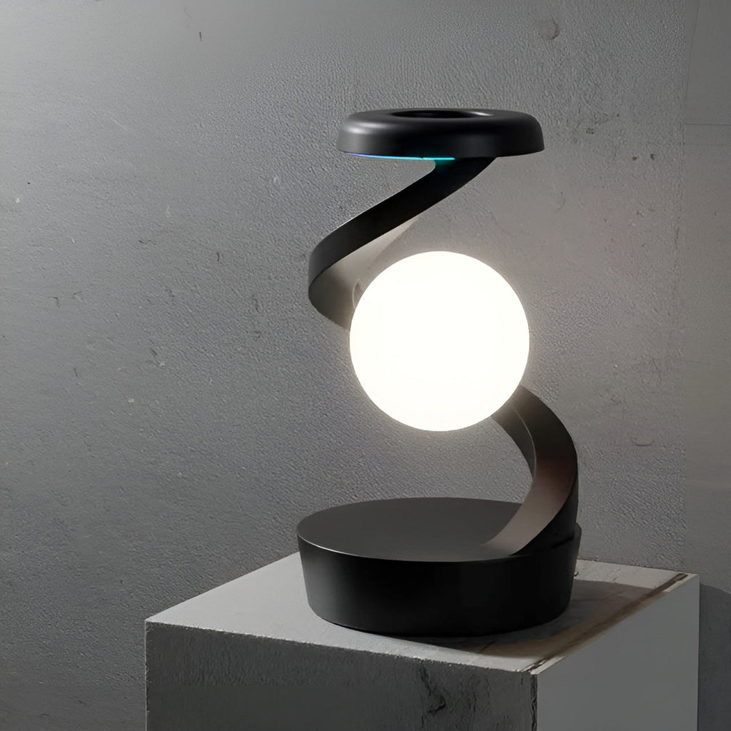 OrbitGlow Lamp - Stylish Lighting with Wireless Charging