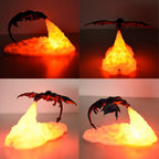 3D-Druck LED-Feuerdrachen-Nachtlampe