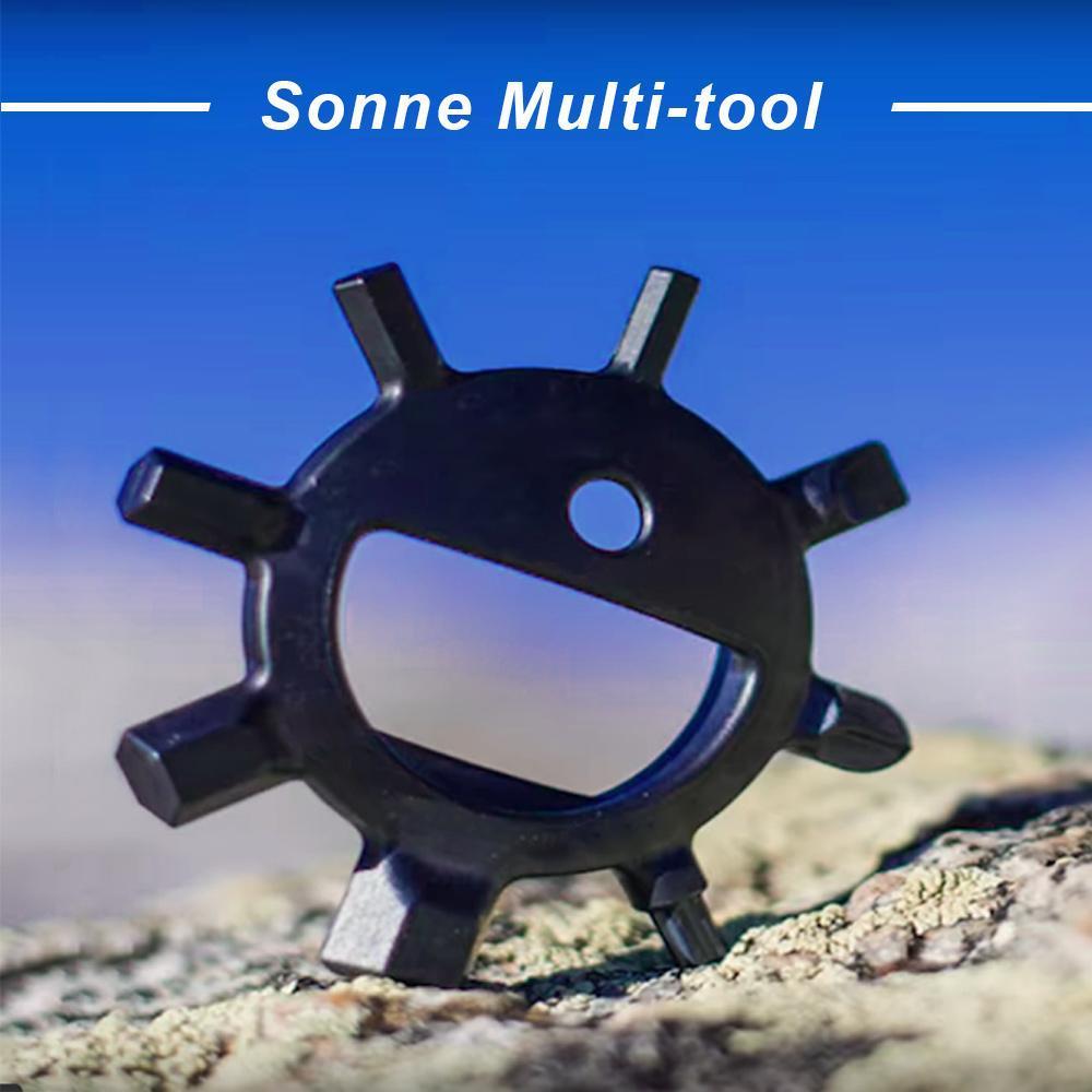 12-in-1 Edelstahl-Multitool in Sonnenform