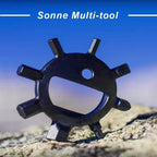 12-in-1 Edelstahl-Multitool in Sonnenform
