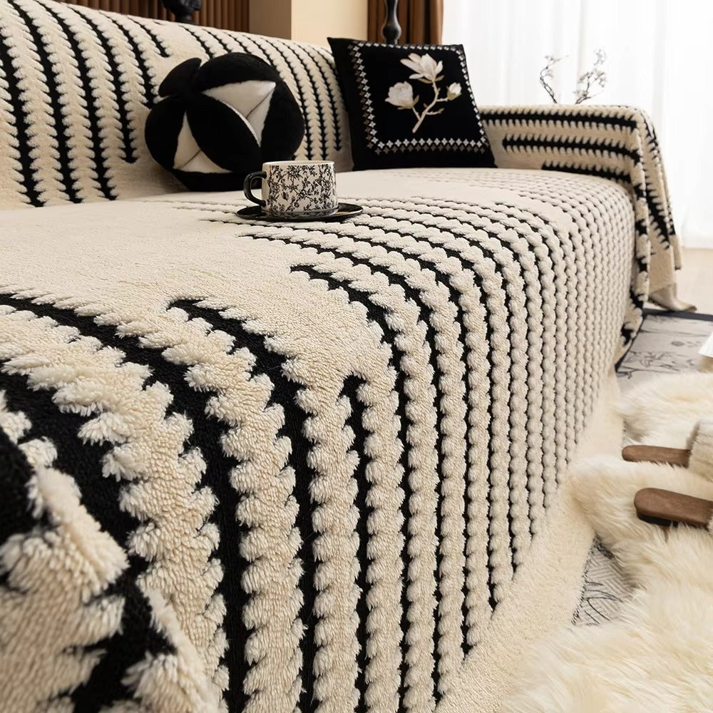 Heritage Plush Tufted Sofa Cover