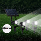 4-in-1 verstellbarer Solar-Außenstrahler, 100-200 Lumen