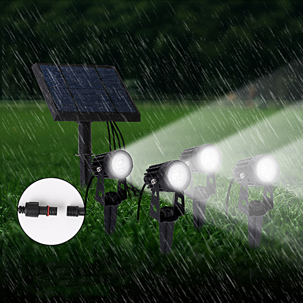 4-in-1 verstellbarer Solar-Außenstrahler, 100-200 Lumen