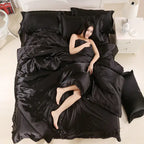 Luxury Solid Satin Duvet Cover