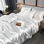 Soft and Breathable Silk-Look Duvet Cover Set