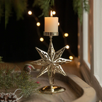 Weihnachtliche Kerzenhalter - Stern- und Tannenbaum-Design