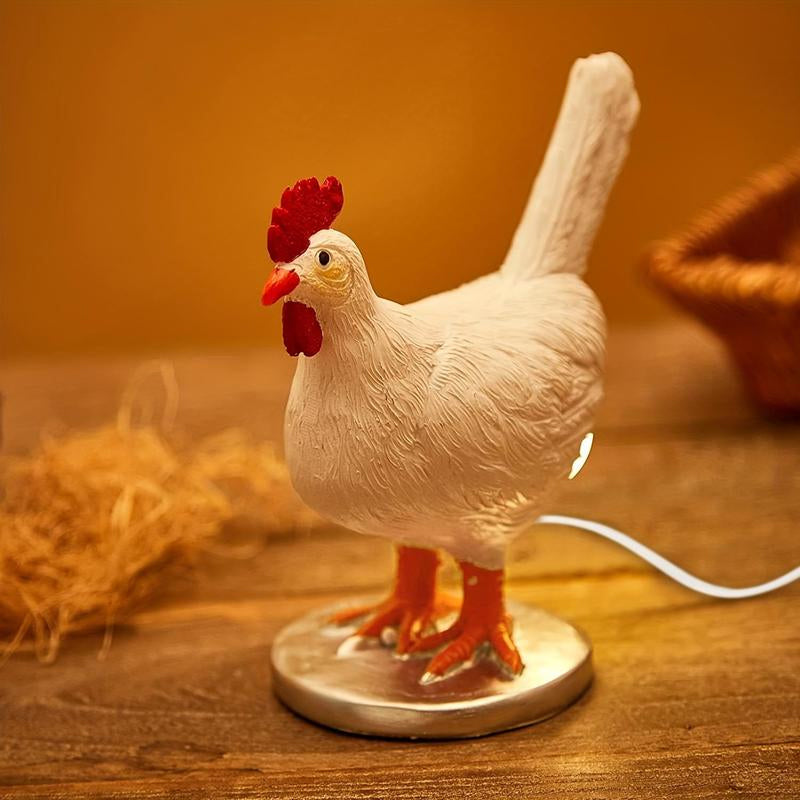 Dekorative Tischlampe in Huhn- und Entenform