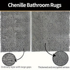 LuxeChen Round Chenille Bath Mat