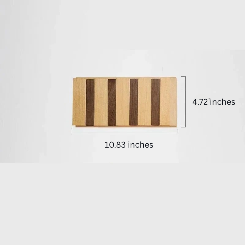 Wooden Wall-Mounted Coat Rack