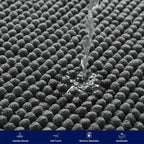 LuxeChen Round Chenille Bath Mat