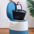 Moderne bodenstehende Kunststoff-Toilette