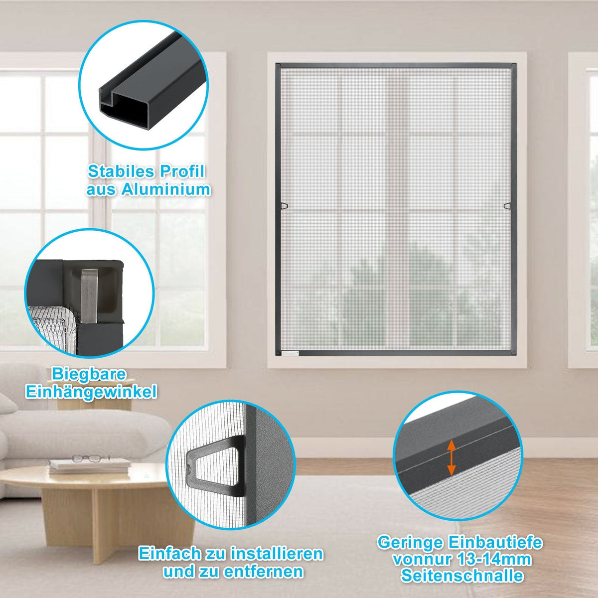 Anthracite Window Insect Screen