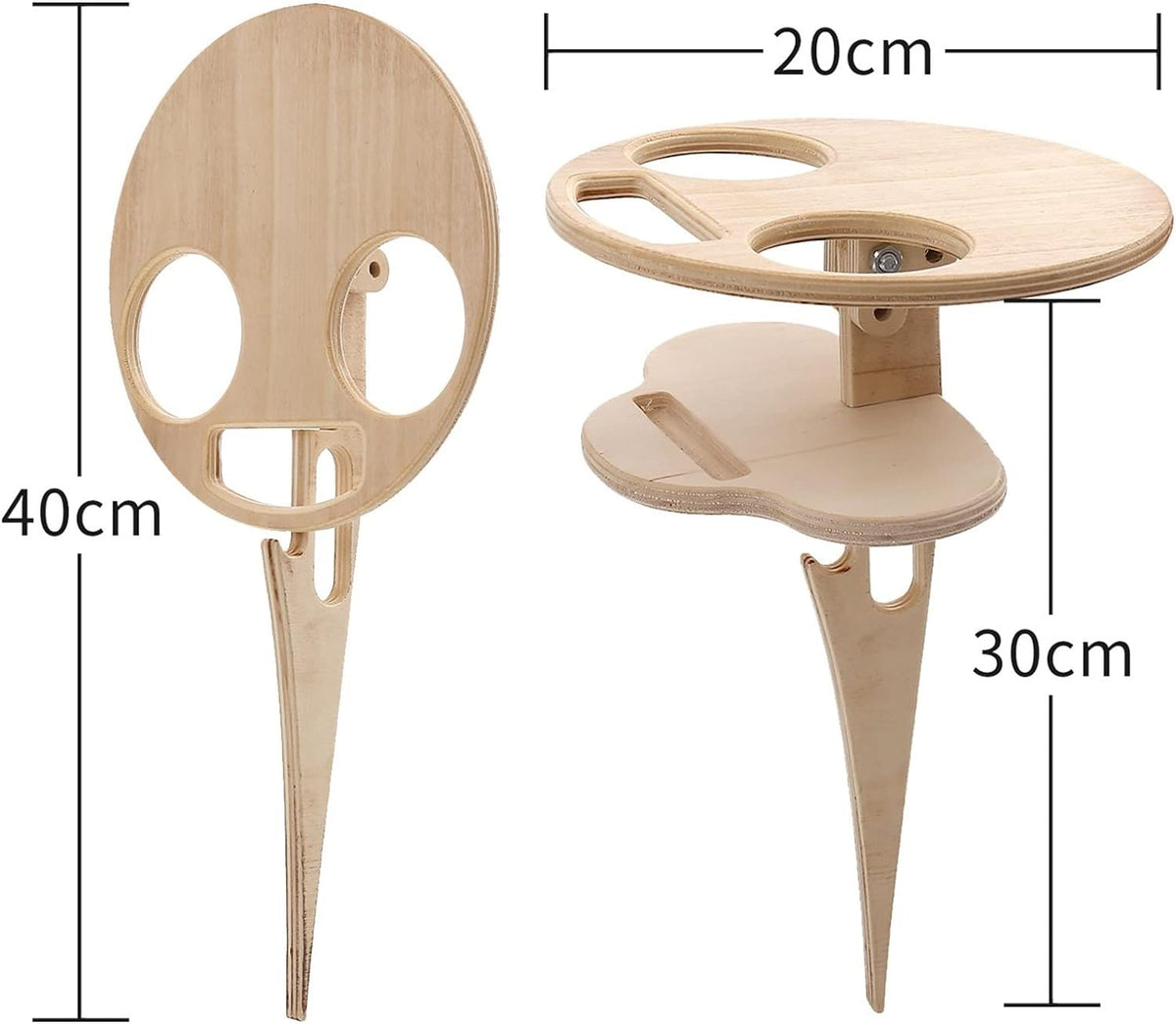 Double Portable Wine Table