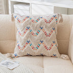Boho Geometric Tufted Cushion Cover