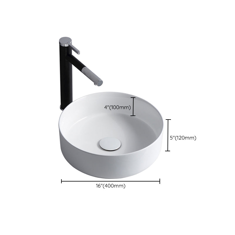 Modern Ceramic Round Vessel Sink