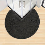 LuxeChen Round Chenille Bath Mat