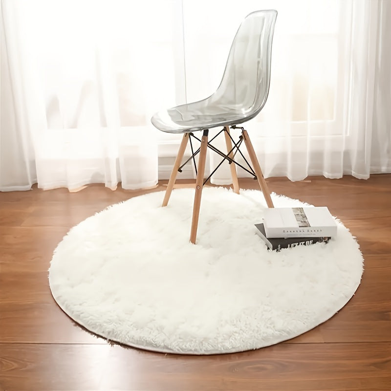 Cozy runder Plüschteppich