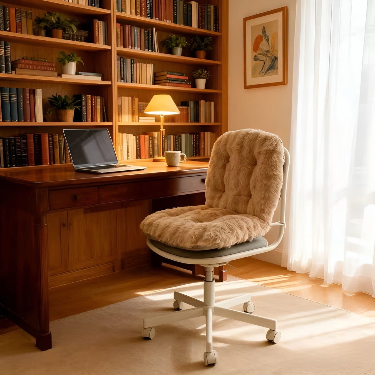 Soft seat cushion made of faux fur – Extra thick & cuddly