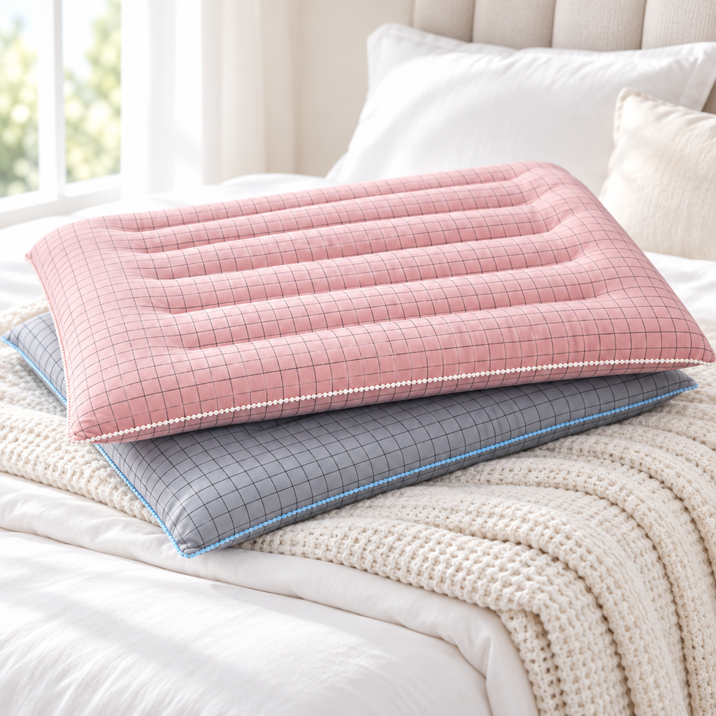 Ergonomic Dual-Layer Quilted Support Pillow