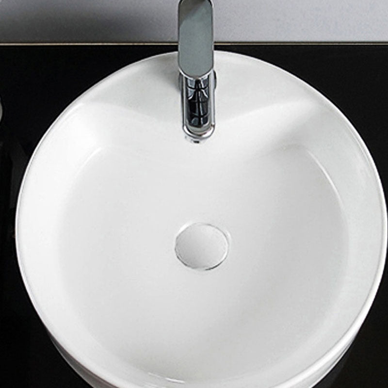 Contemporary Round Porcelain Sink