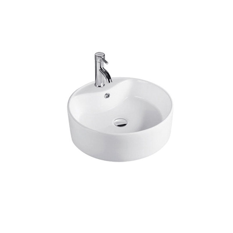 Contemporary Round Porcelain Sink