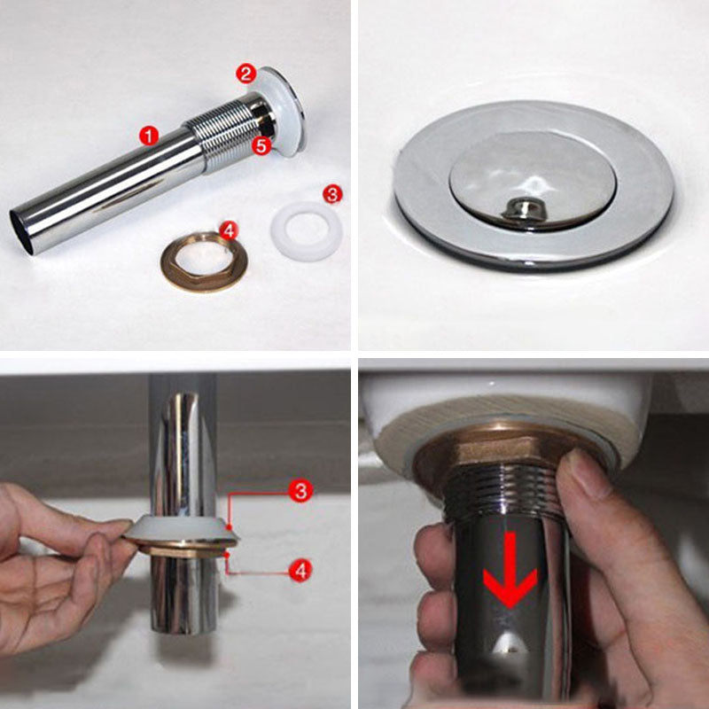 Contemporary Round Porcelain Sink