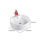 Contemporary Round Porcelain Sink