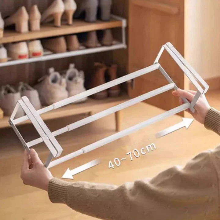 Under-shelf storage without drilling – adjustable 30–50 cm
